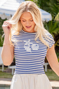 Salty Breeze Stripe Shell Tee