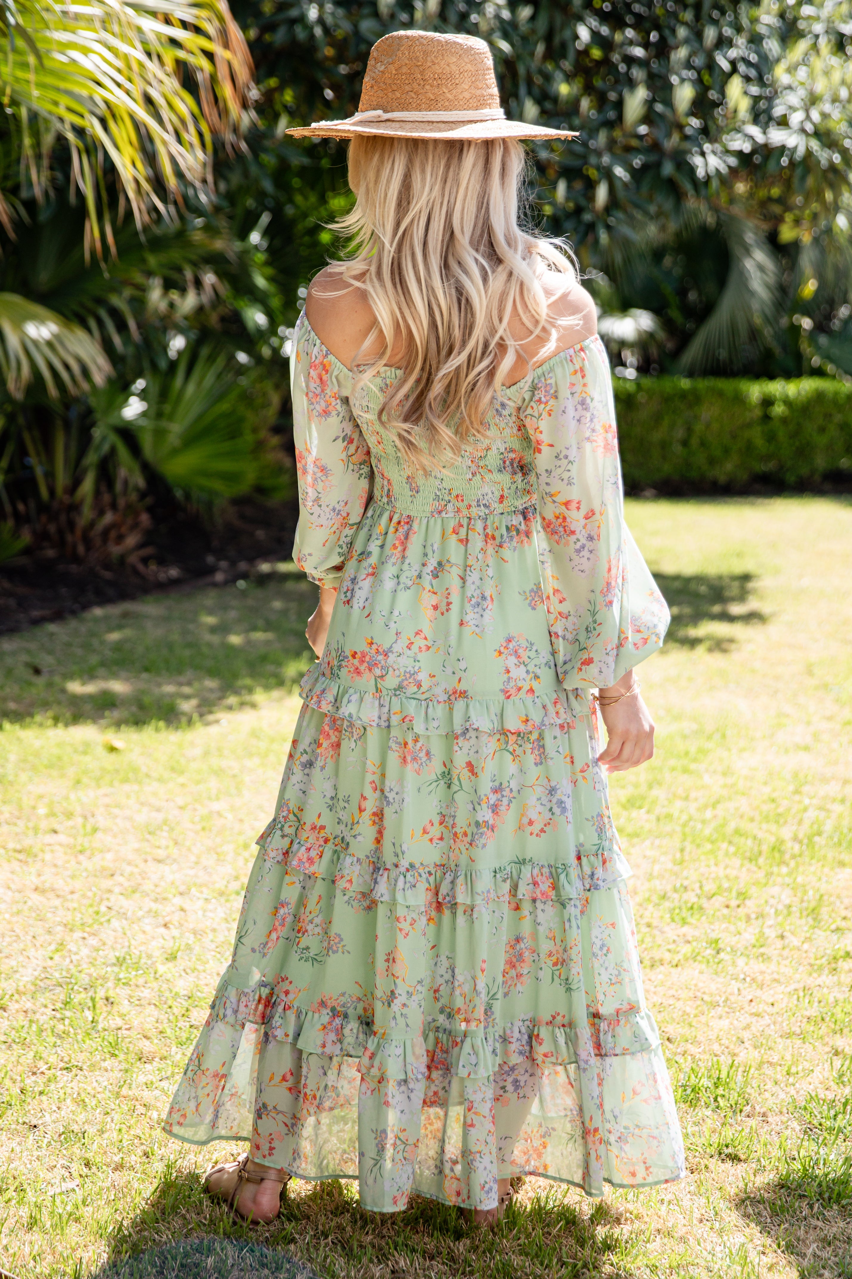Garden Party Smocked Floral Maxi Dress